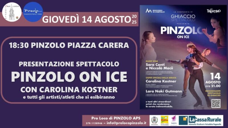 Pinzolo Giovedì 14 agosto ore 18.30 “Carolina Kostner” in piazza Carera