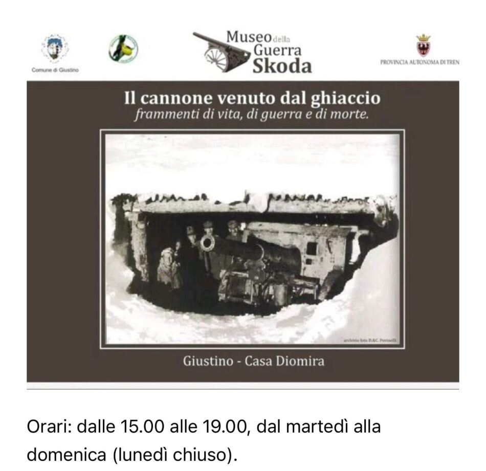 Giustino Casa Diomira: “Il Cannone venuto dal ghiaccio” dalle 15 alle 19, dal martedì alla domenica
