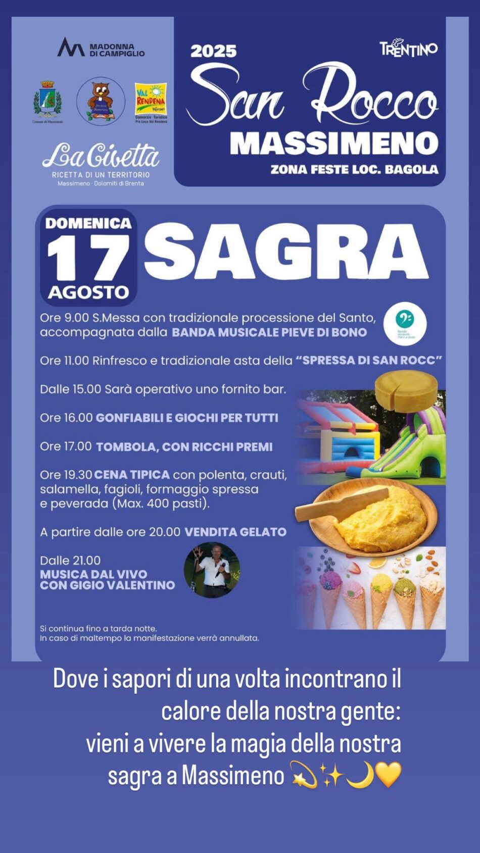 Massimeno: Domenica 17 agosto Sagra di San Rocco