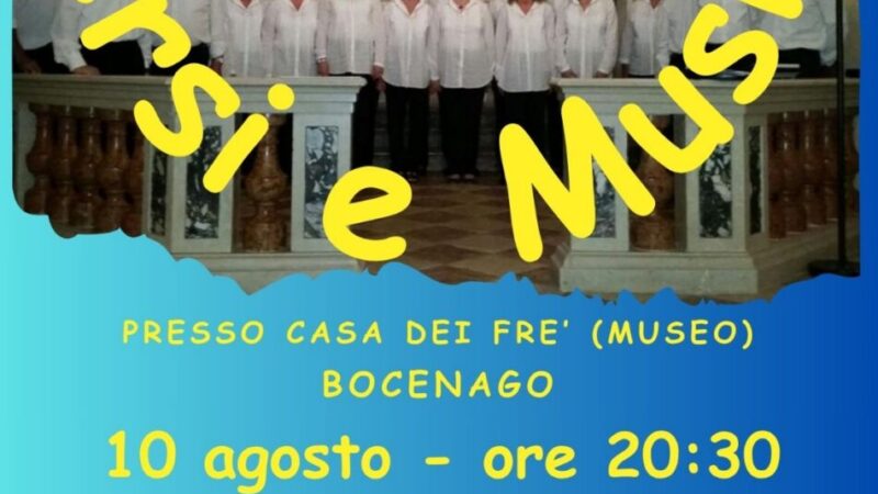 Bocenago 10 agosto ore 20.30 SERATA Versi e Musica
