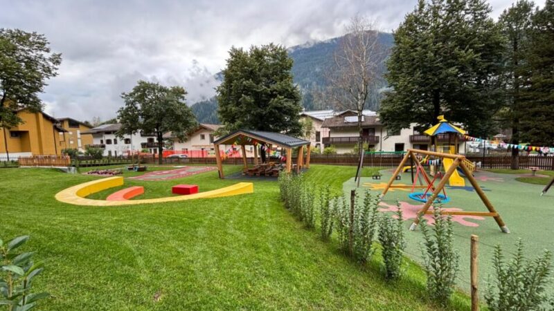 Inaugurato ieri il nuovo giardino della Scuola Materna di Pinzolo