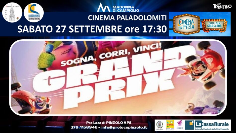 Cinema a Pinzolo: Sabato 27 settembre ore 17.30 “Grand Prix” Film a 3,5 euro