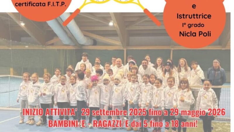 La nostra Scuola Tennis “Club School” inizia il 29 settembre!