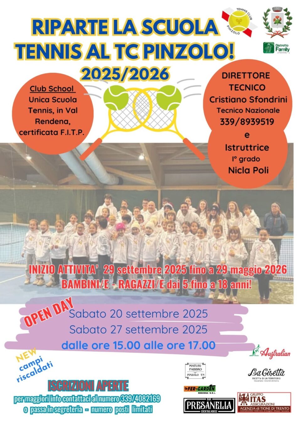 La nostra Scuola Tennis “Club School” inizia il 29 settembre!