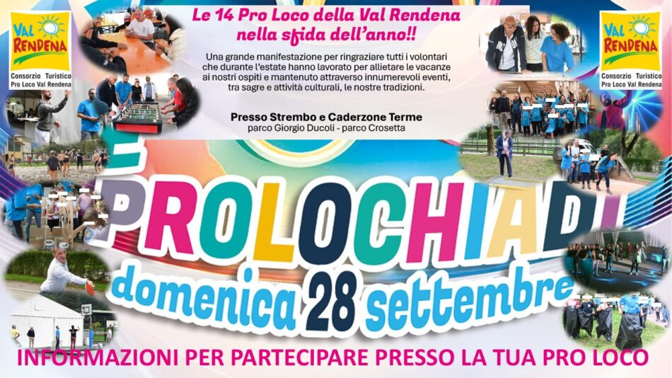 Pro Loco della Val Rendena – PROLOCHIADI: Strembo-Caderzone Terme Domenica 28 settembre