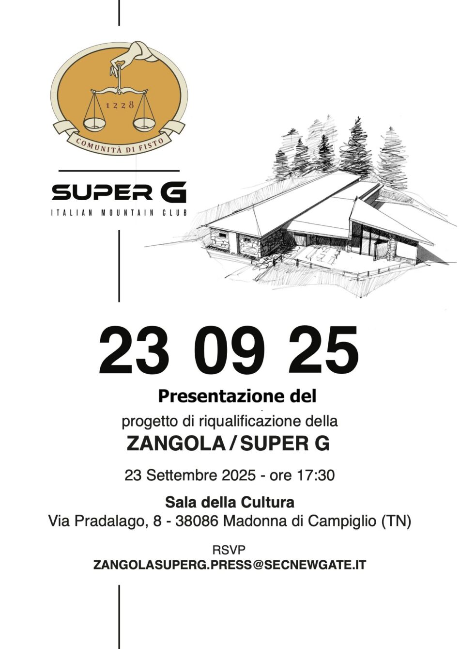 23 settembre 2025, Madonna di Campiglio | Presentazione del progetto di riqualificazione della Zangola/Super G