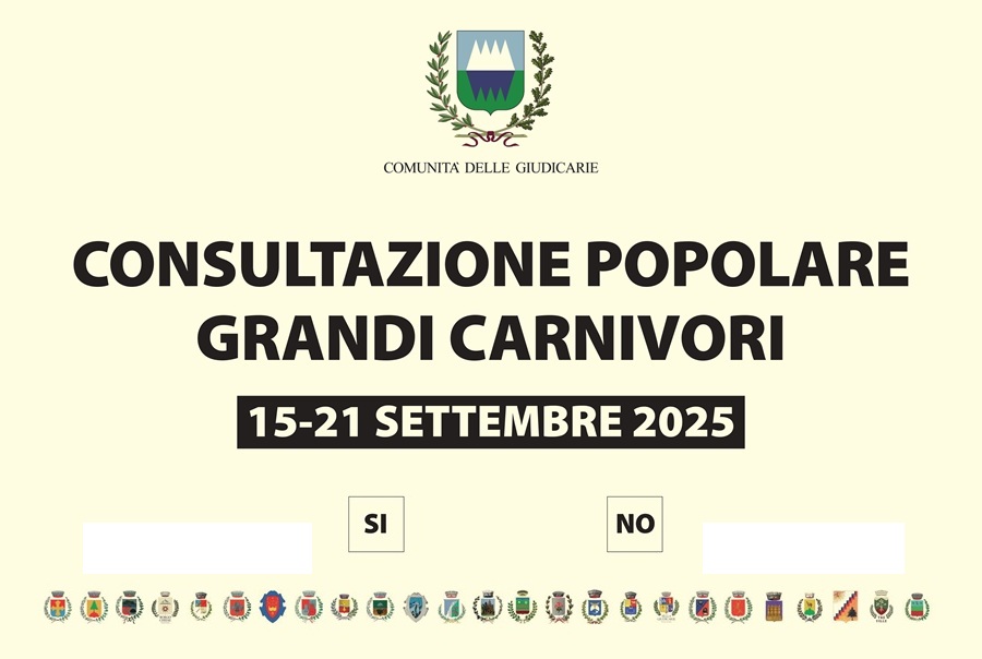 CONSULTAZIONE POPOLARE GRANDI CARNIVORI 15-21 settembre 2025