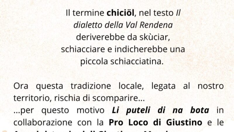 Giustino Martedì 28 ottobre ore 16.30 “Bun dì a ti e ‘l chiciöl a mì”