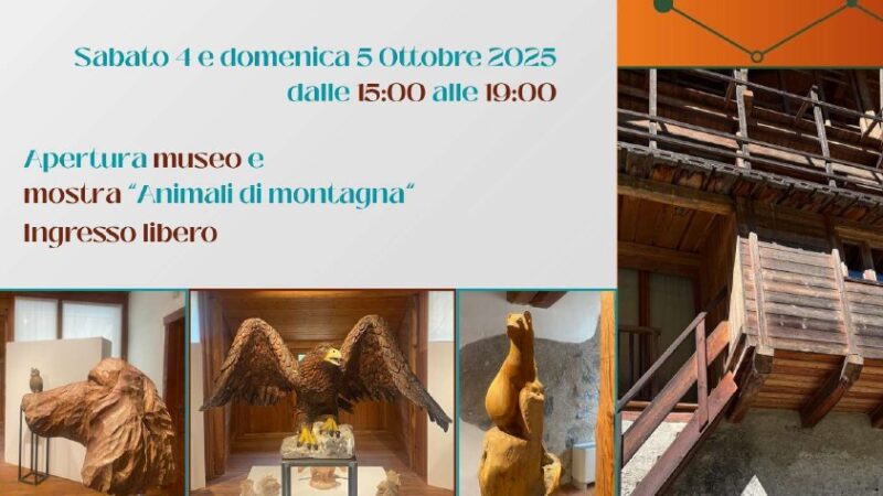 PORTE DI RENDENA – Giornate degli Ecomusei: A Darè aperta Casa Cüs, con la mostra Animali di montagna