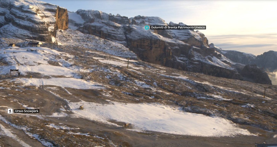 Madonna di Campiglio: primo freddo, test per i cannoni sparaneve al Grostè