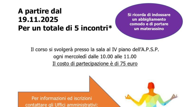 Spiazzo: PARTE IL CORSO AUTUNNALE DI RIABILITAZIONE PAVIMENTO PELVICO