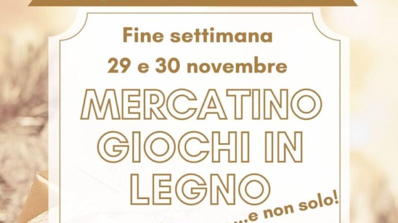Giustino Vite Intrecciate 20-30 novembre: Mercatino Giochi in legno