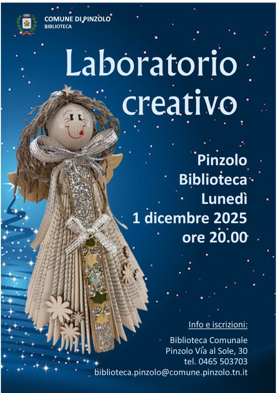 Pinzolo Biblioteca Lunedì 1° dicembre ore 20 “Laboratorio creativo”