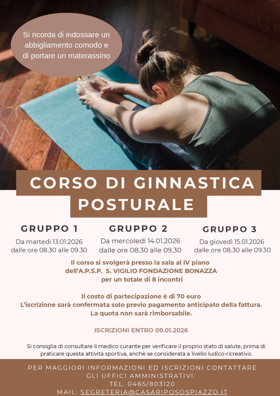 Spiazzo: CORSO RESPIRO FUNZIONALE E GINNASTICA POSTURALE