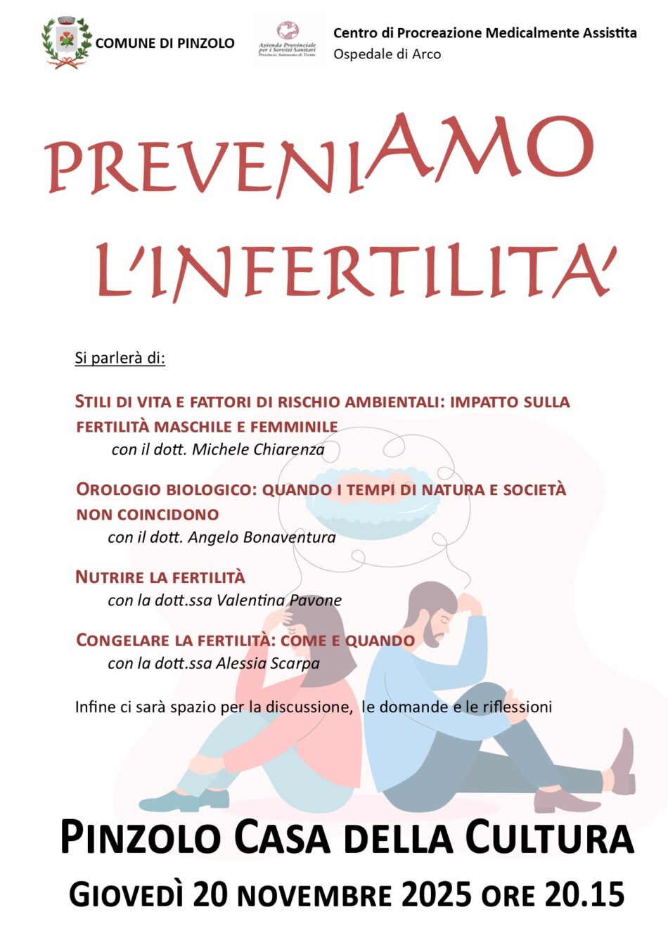 Pinzolo Casa della Cultura Giovedì 20 novembre ore 20.15 “Preveniamo l’infertilità”