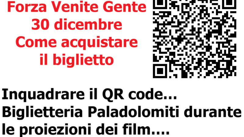 Commedia musicale “Forza Venite Gente” Paladolomiti 30 dicembre: come acquistare il biglietto