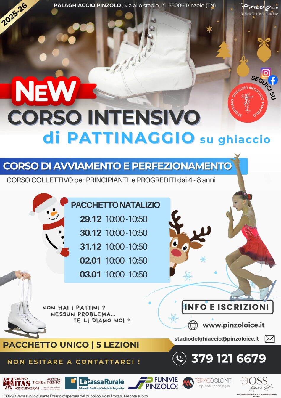 Corsi di Pattinaggio durante il periodo natalizio