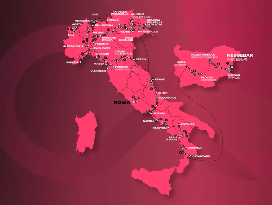 Giro d’Italia 2026: niente arrivo a Madonna di Campiglio