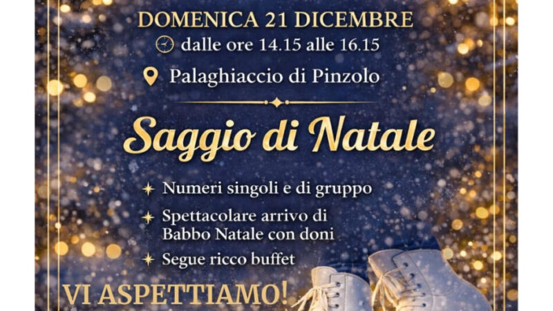 Palaghiaccio di Pinzolo Domenica 21 Dicembre ore 14.15 “Saggio di Natale”