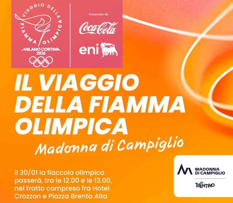 Il Viaggio della Fiamma Olimpica fa tappa a Madonna di Campiglio