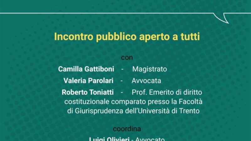 Pinzolo 26 gennaio ore 20 Casa della cultura “Referendum: le ragioni del no”