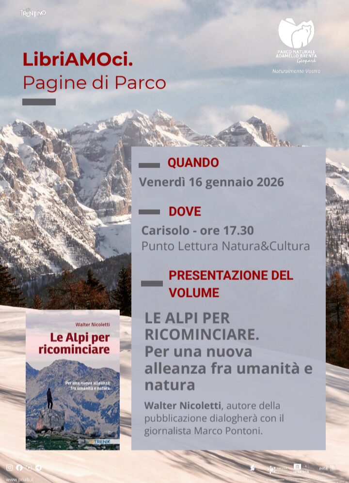 Presentazione libro Walter Nicoletti – 16 gennaio – Casa Geopark Carisolo – ore 17.30