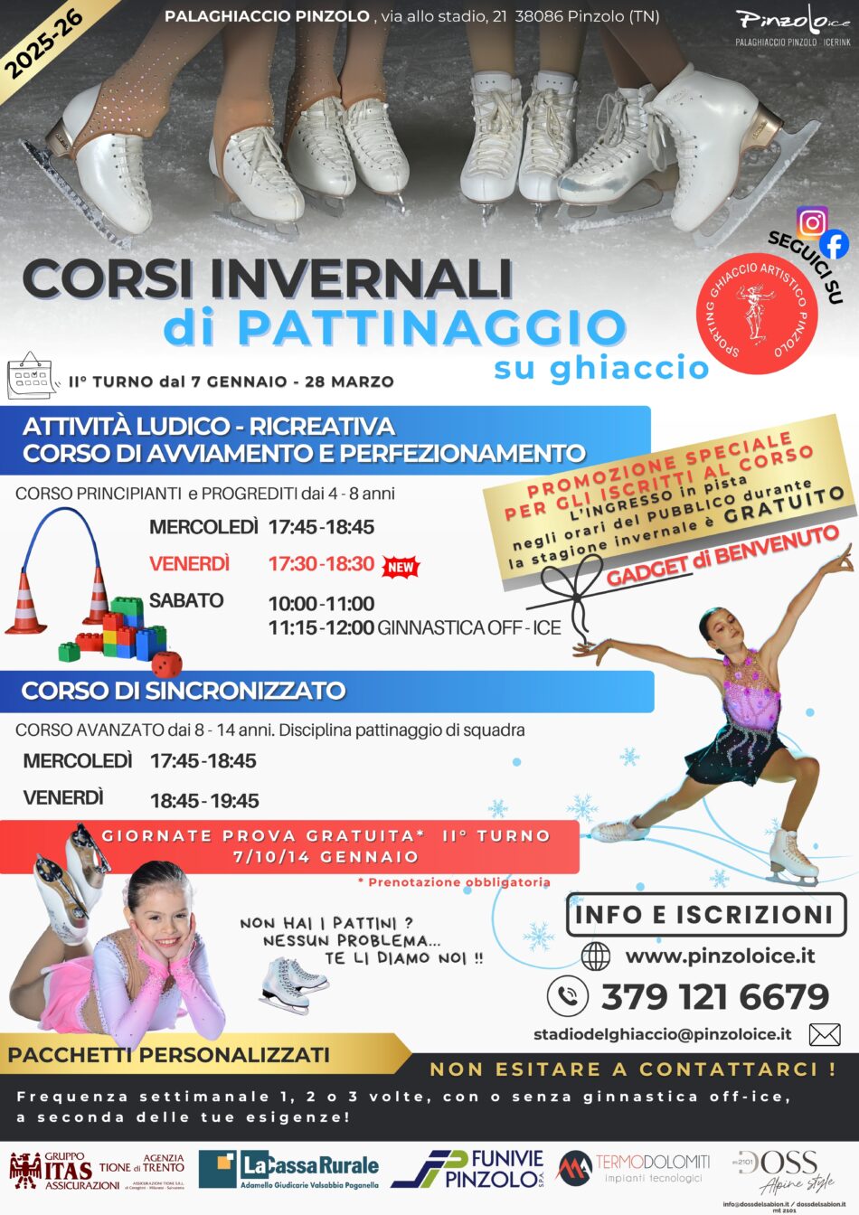 Pinzolo: Corsi invernali di pattinaggio su ghiaccio