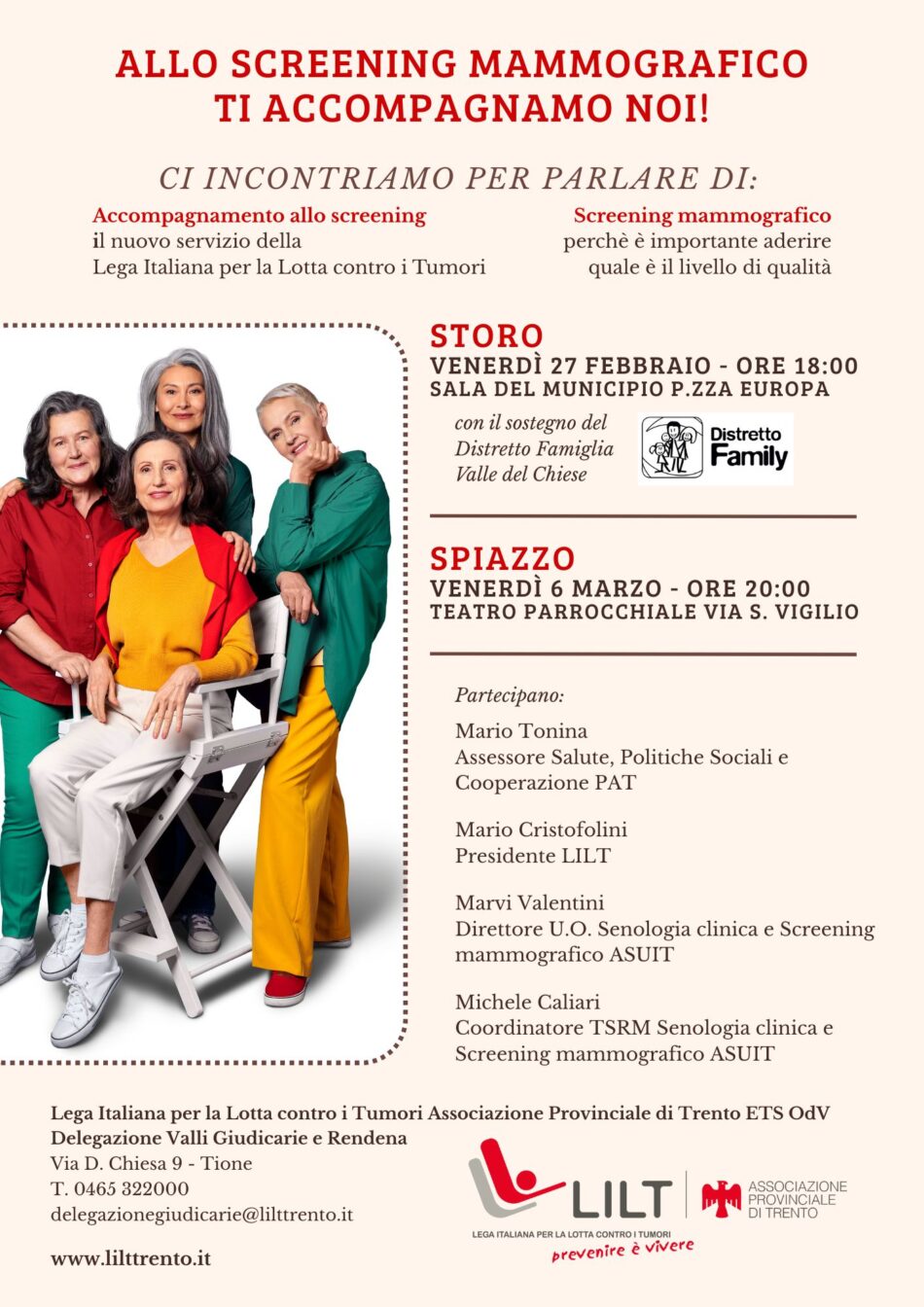 Nuovo Servizio LILT di Accompagnamento allo Screening mammografico