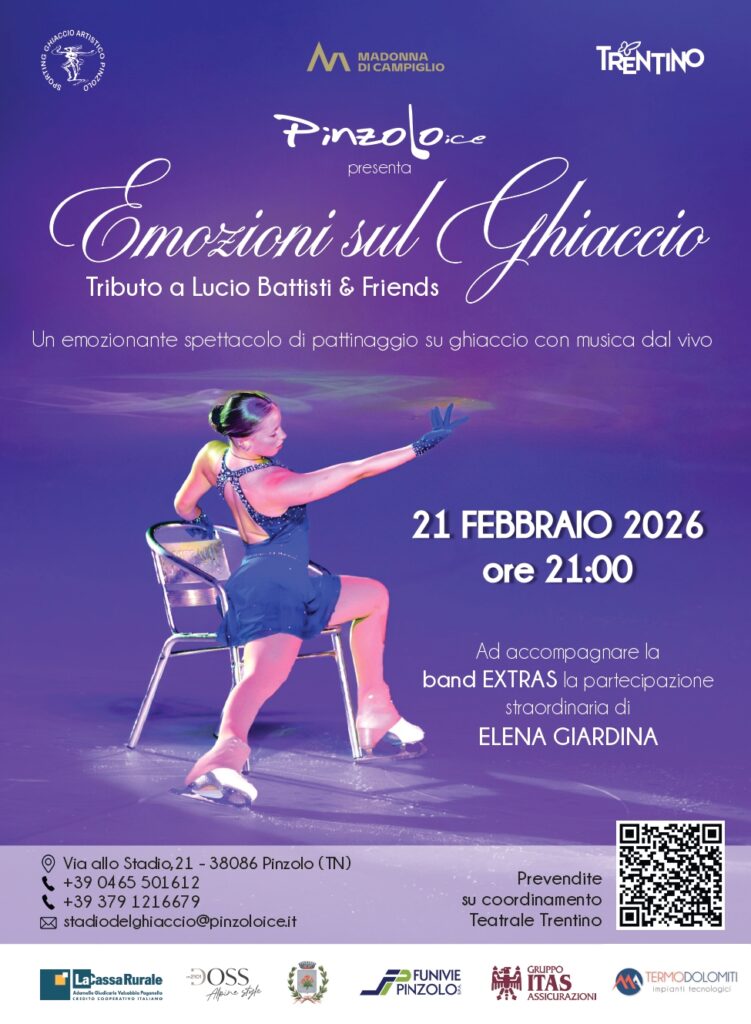 Pinzolo 21 febbraio ore 21 “Emozioni sul ghiaccio” al Palaghiaccio in Pineta