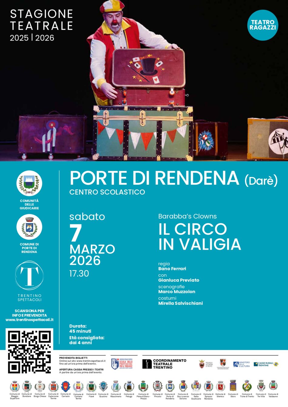 Il teatro ragazzi a Porte di Rendena con “Il circo in valigia”