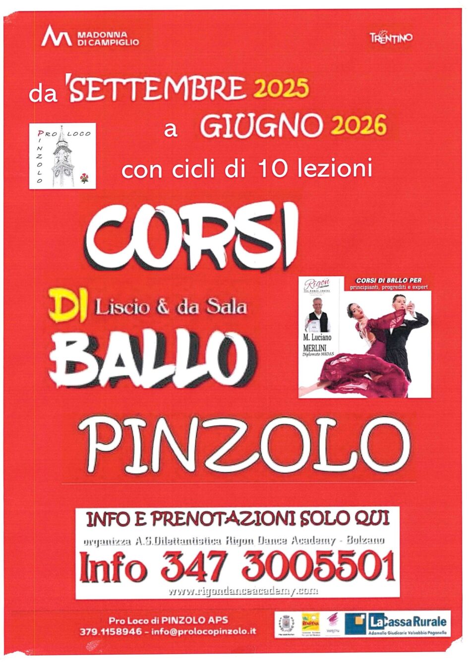Pinzolo: Corsi di ballo con cicli di 10 lezioni
