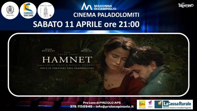 Cinema a Pinzolo: Sabato 11 aprile ore 21 “Hamnet – Nel nome del figlio”