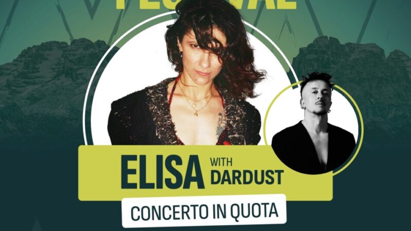 PINZOLO: Elisa with Dardust a Pinzolo-Doss del Sabion per il Mountain Beat Festival di giugno 2026