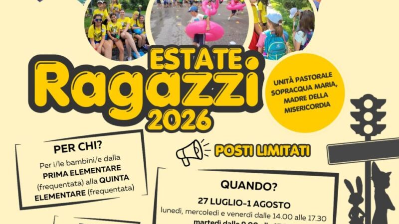 Unità Pastorale Sopracqua: Estate Ragazzi 2026