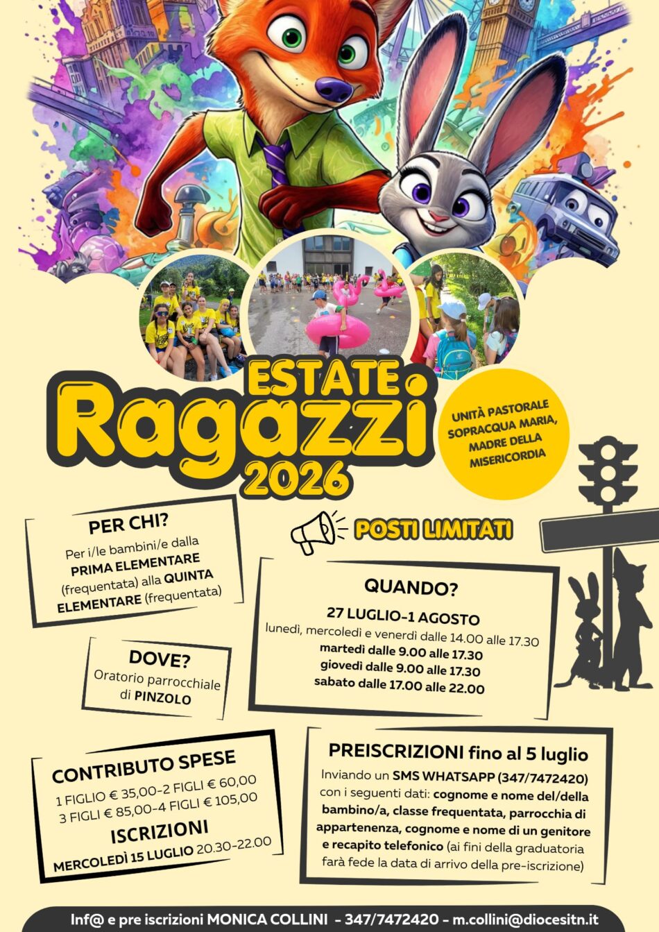 Unità Pastorale Sopracqua: Estate Ragazzi 2026