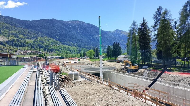 Circonvallazione di Pinzolo: in zona Pineta è già iniziata la copertura della strada in galleria