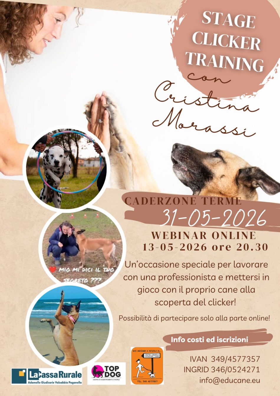 Caderzone Terme: Corso Clicker Training