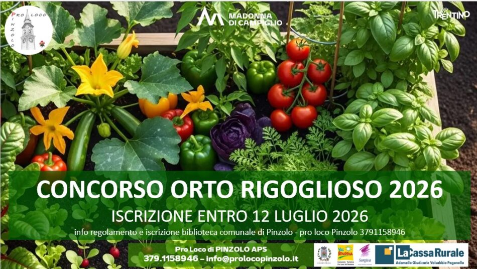 Pinzolo: Concorso “Orto rigoglioso” Estate 2026