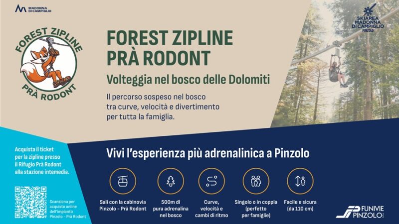 Pinzolo: Forest Zipline Prà Rodont