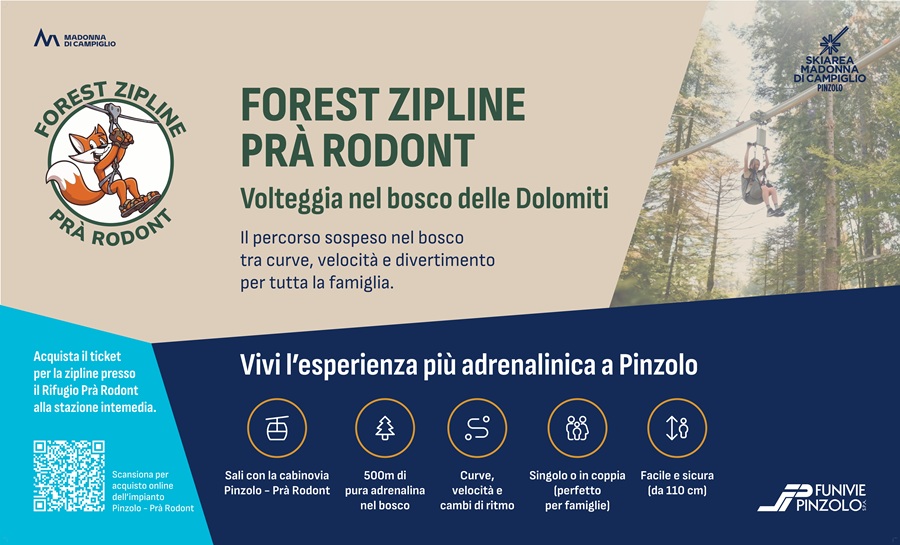 Pinzolo: Forest Zipline Prà Rodont