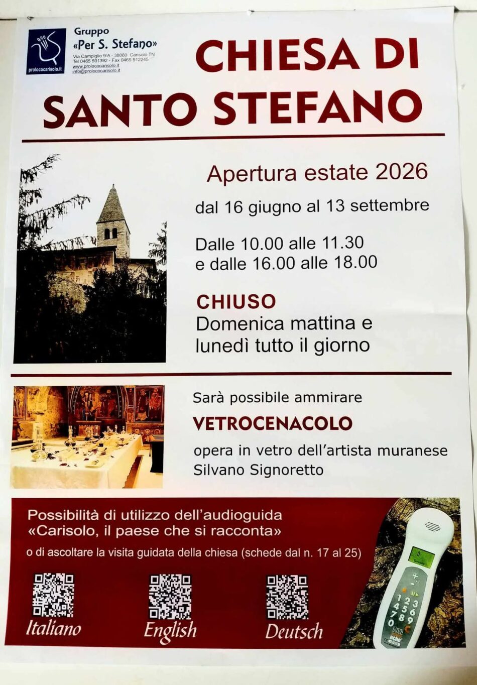 Chiesa di Santo Stefano – Apertura estate 2026