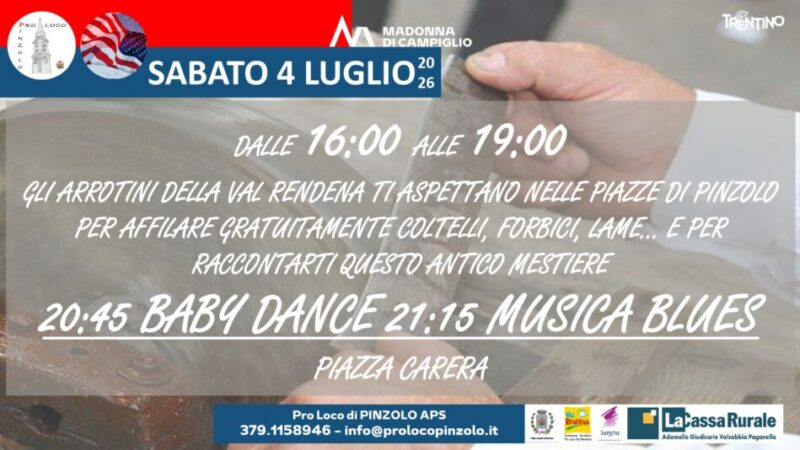 Pinzolo Sabato 4 luglio ore 16 “Tornano in piazza i moleti della Rendena”