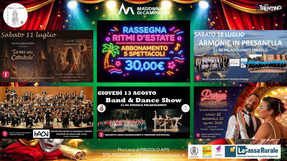 Pinzolo – Ultimi giorni per abbonarsi a “Ritmi d’Estate”!