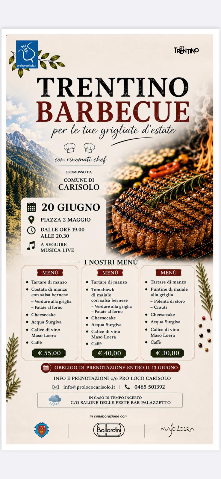CARISOLO – TRENTINO BARBECUE La tua grigliata d’estate!