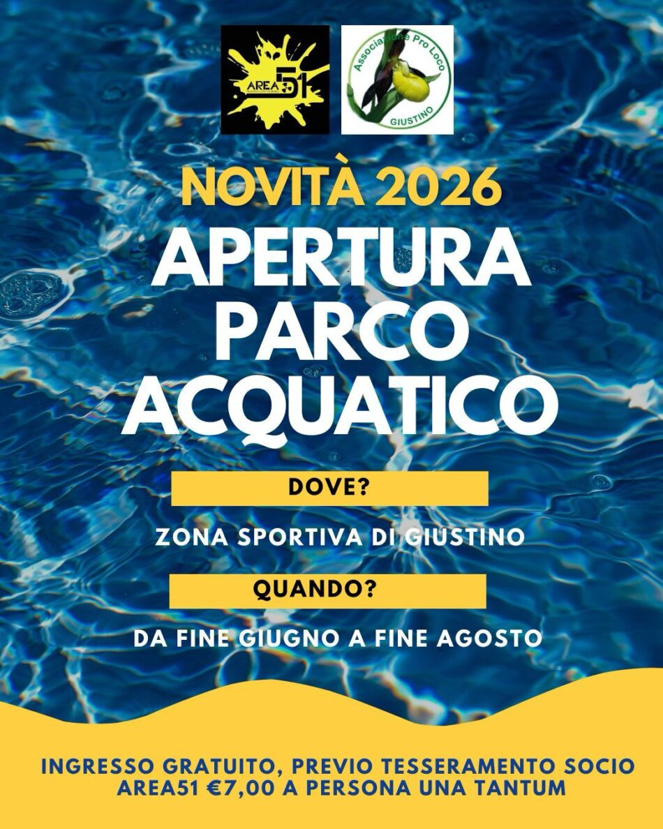 Giustino: “Apertura Parco Acquatico”