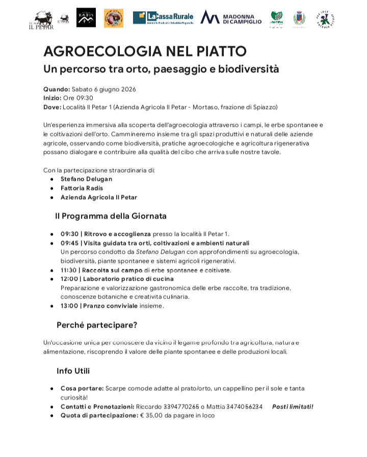 Agroecologia nel piatto