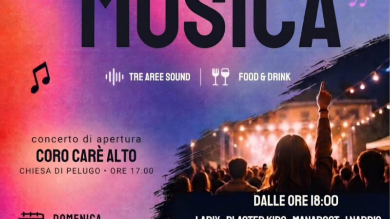 FESTA DELLA MUSICA DOMENICA 21 GIUGNO CON CORO CARE’ ALTO E 10 BAND LOCALI ROCK