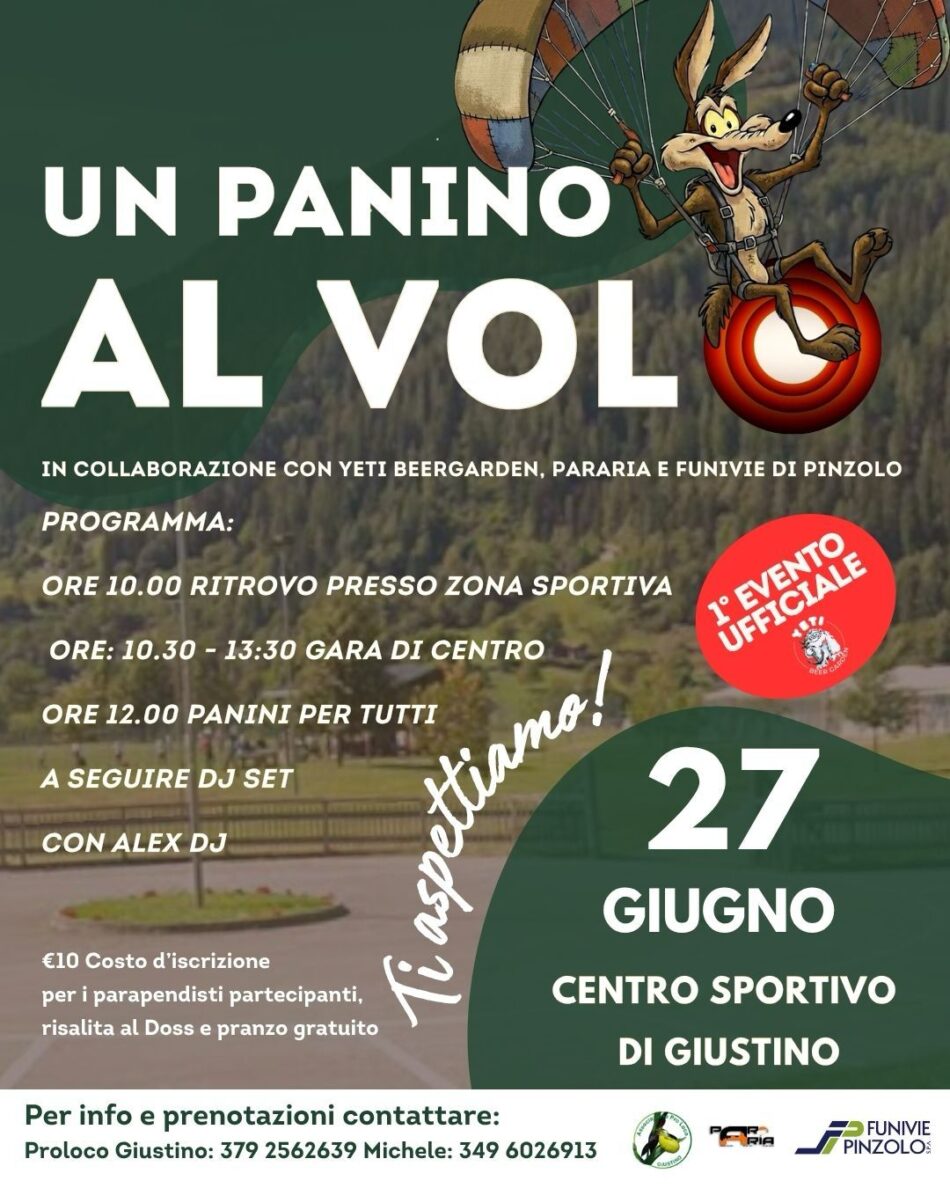 Giustino 27 giugno “Un panino al volo”