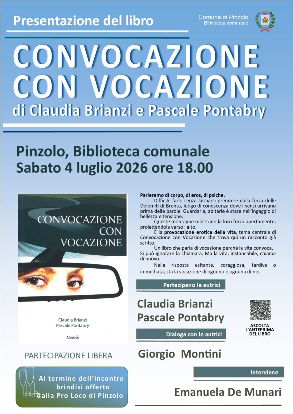 Pinzolo Sabato 4 luglio ore 18: Presentazione del libro “Convocazione con vocazione”