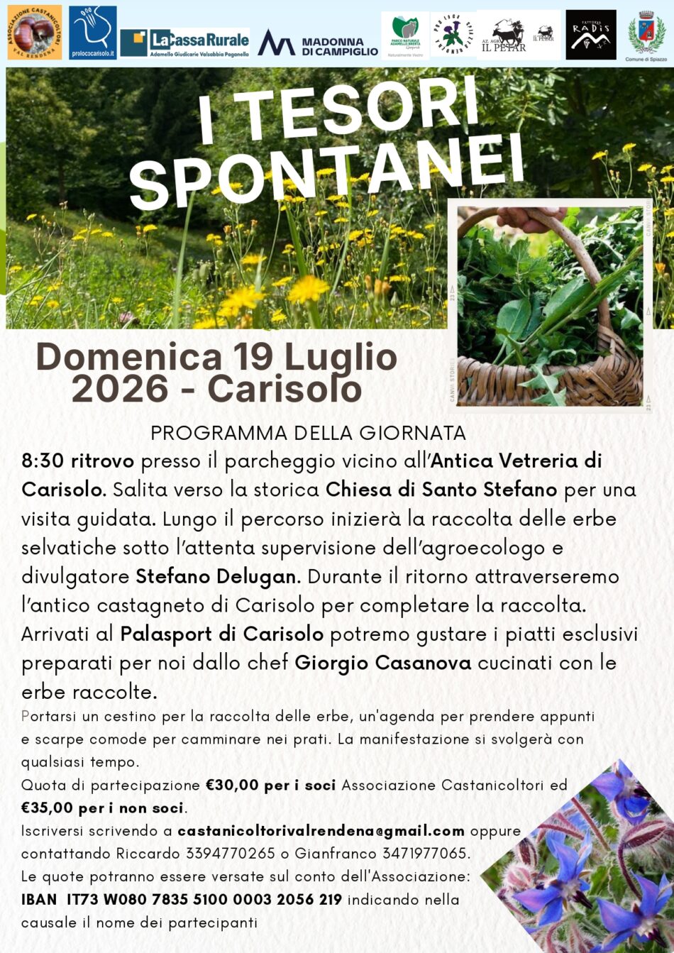 Carisolo Domenica 19 luglio “I tesori spontanei”